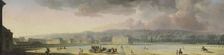 View of a Palace in a Hilly Landscape, 1780-1820. Creator: Henri Sallembier