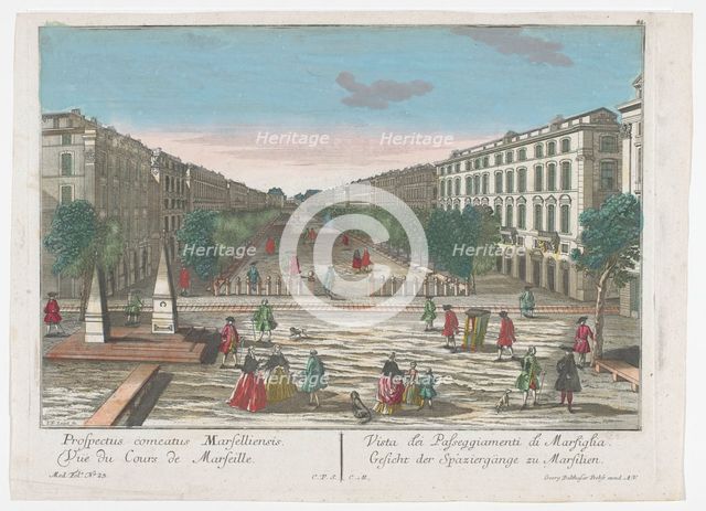 View of a promenade in Marseille, 1742-1801. Creator: Anon.