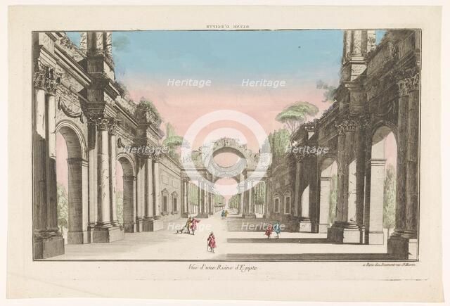 View of a ruin in Egypt,, 1745-1775. Creator: Anon.