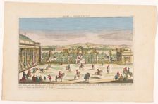 View of a riding school in a suburb of Vienna, 1700-1799. Creator: Anon