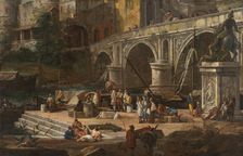 View of a river port, Between 1690 and 1699. Creator: Carlevaris, Luca (1663-1730)