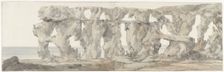 View of a rock on the way to visit Gozo Island, 1778. Creator: Louis Ducros