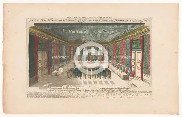 View of a room in the Romer in Frankfurt am Main, 1700-1799. Creator: Anon.