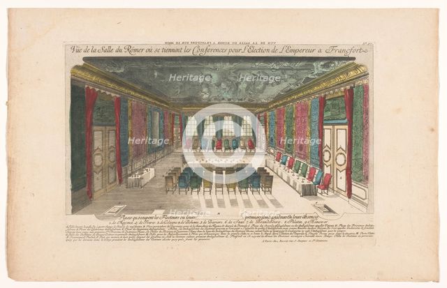 View of a room in the Romer in Frankfurt am Main, 1700-1799. Creator: Anon.