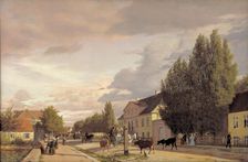 View of a Street in Østerbro outside Copenhagen. Morning Light, 1836. Artist: Købke, Christen Schiellerup (1810-1848)