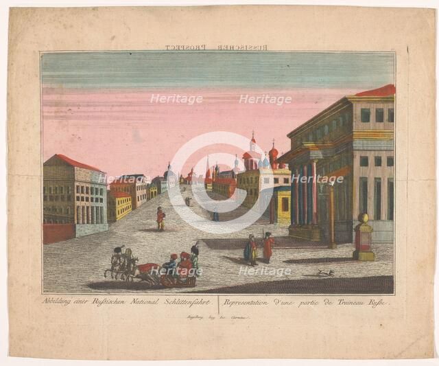 View of a street in Russia, 1780-c.1830. Creator: Anon.