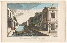 View of a street on a canal in Leiden, 1735-1805. Creator: Unknown