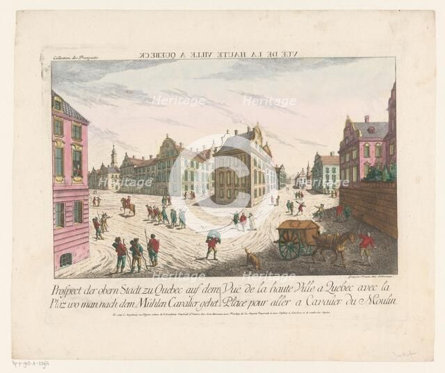 View of a suburb in Quebec, 1755-1779. Creator: Franz Xavier Habermann.