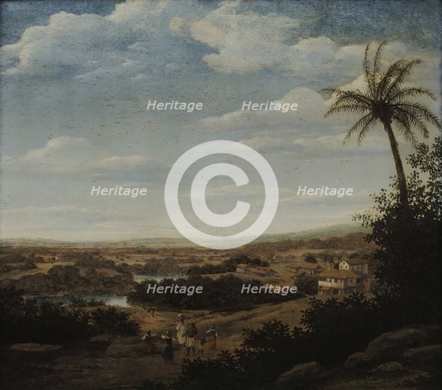 View of a sugar cane mill, 1660s. Creator: Post, Frans Jansz. (1612-1680).