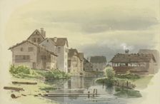 View of a Swiss village, c1849. Creator: Carl Theodor Reiffenstein