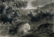 View of a section of the Serpentine's drainage system in Hyde Park, London, c1817. Artist: John Claude Nattes