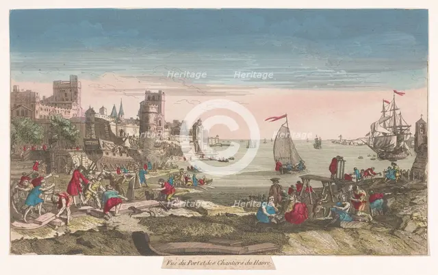 View of a shipyard, 1700-1799. Creator: Anon.