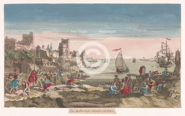 View of a shipyard, 1700-1799. Creator: Anon.