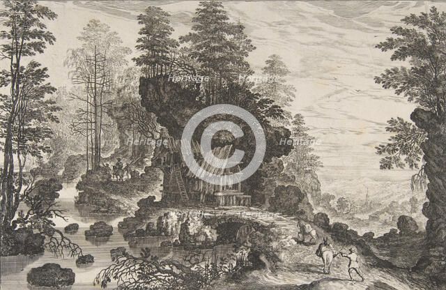 View of a Small House Built into a Rock, 1576-1636. Creator: Isaak Major.