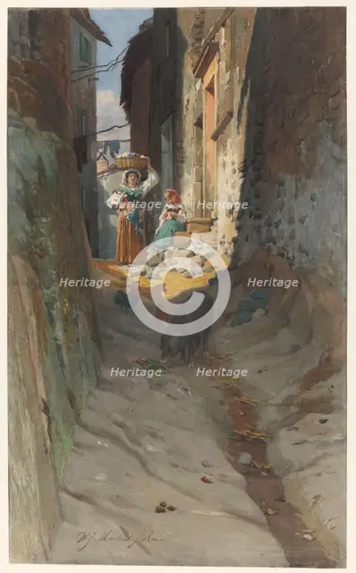 View of a Small Street in Rocca di Papa, c.1870-c.1885. Creator: Willem Johannes Martens.