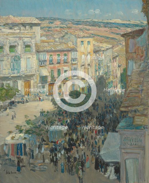 View of a Southern French City, 1910. Creator: Frederick Childe Hassam.