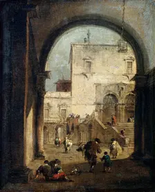 View of a Square and a Palace between 1775 and 1780. Artist: Francesco Guardi