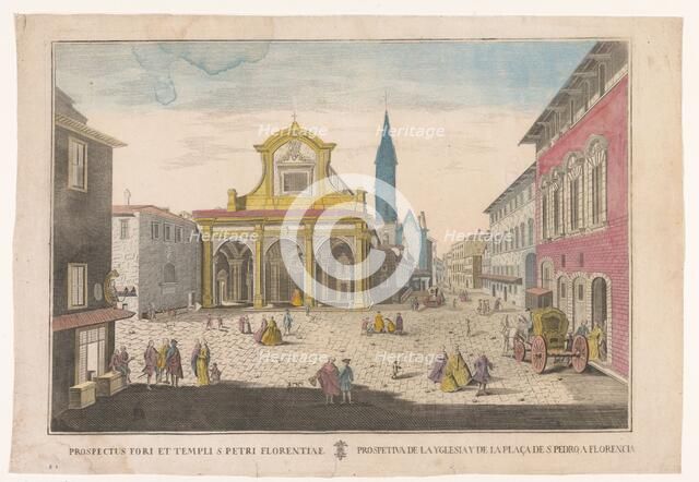 View of a square in Florence, 1700-1799. Creator: Unknown.