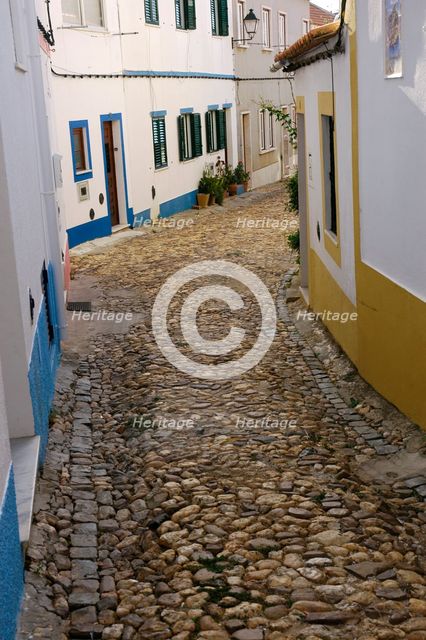 View of a typical paved street, Odemira, Alentejo, Portugal, 2008. Creator: Unknown.