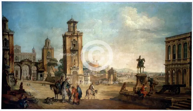 'View of a Town', 18th century.  Artist: Francesco Battaglioli