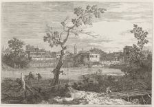 View of a Town on a River Bank, c. 1735/1746. Creator: Canaletto