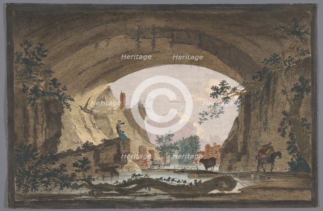 View of a vault over a river, 1700-1799. Creator: Marie-Jeanne Ozanne.