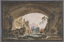 View of a vault over a river, 1700-1799. Creator: Marie-Jeanne Ozanne