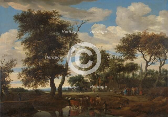 View of a village, 1663. Creator: Salomon Ruysdael.