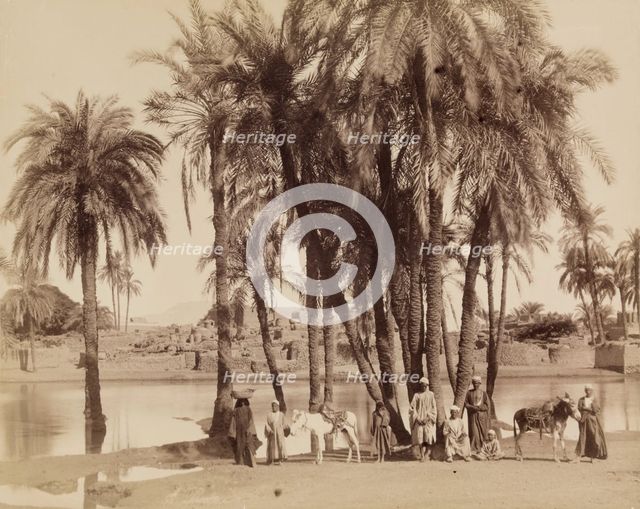 View of a Village along the Nile, 19th century. Creator: Anon.