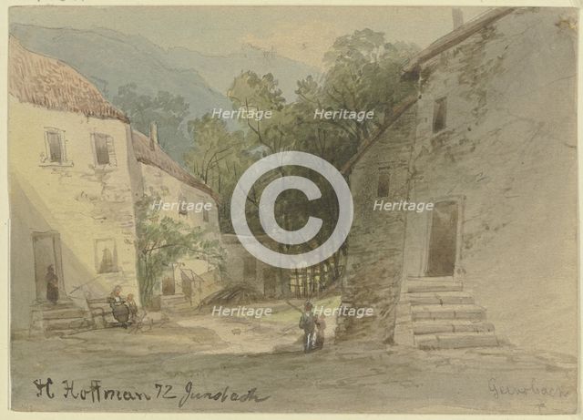 View of a village road, 1872. Creator: Heinrich Adolf Valentin Hoffmann.