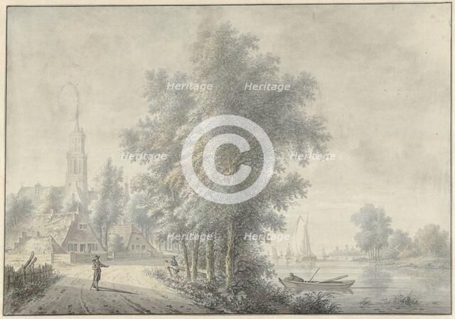 View of a village with church tower, 1758-1815. Creator: Nicolaas Wicart.