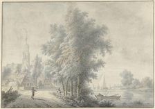 View of a village with church tower, 1758-1815. Creator: Nicolaas Wicart