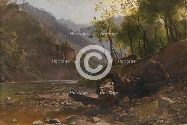 View of a Wooded River, 1820. Creator: Franz Ludwig Catel.