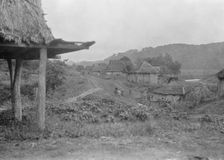 View of Ainu village, 1908. Creator: Arnold Genthe