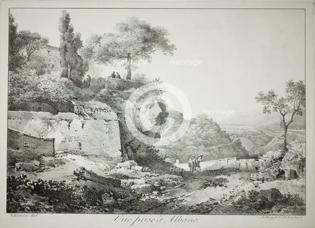 View of Albano, 1817. Creator: Claude Thiénon.