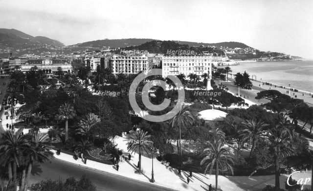 View of Albert I Gardens, Nice, South of France, early 20th century. Artist: Unknown