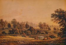 View of Aldenham Abbey: Hertfordshire 18th-19th century, (1935). Artist: John Glover