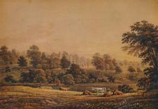View of Aldenham Abbey: Hertfordshire 18th-19th century, (1935). Artist: John Glover