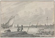 View of Alkmaar with Boats, 1600s. Creator: Unknown