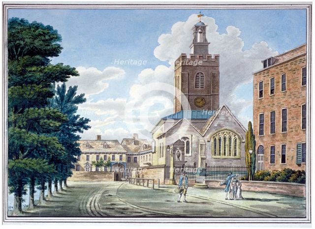View of All Saints Church, Chelsea, London, c1800. Artist: Anon