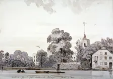 View of All Saints Church, Fulham, London, 1836. Artist: Andrew Picken