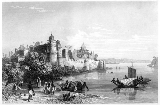 'View of Allahabad, showing the fort', c1860. Artist: Unknown