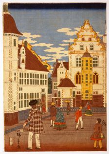 View of American Life, from Illustrated London News, pub. 1860. Creator: Hiroshige Utagawa (1826 - 1869)