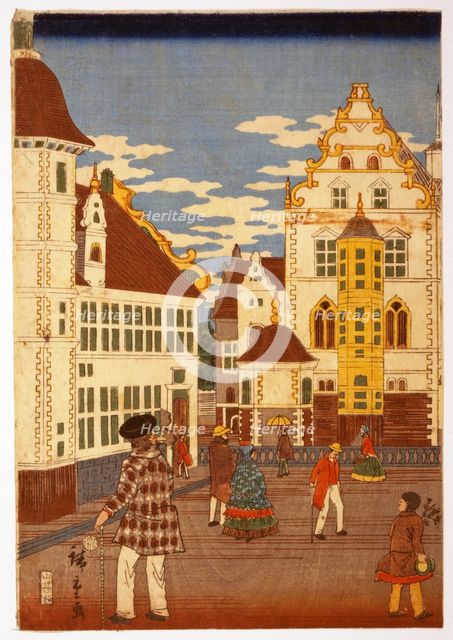 View of American Life, from Illustrated London News, pub. 1860. Creator: Hiroshige Utagawa (1826 - 1869).