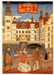 View of American Life, from Illustrated London News, pub. 1860. Creator: Hiroshige Utagawa (1826 - 1869)