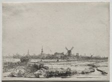 View of Amsterdam from the North West, c. 1640. Creator: Rembrandt van Rijn (Dutch, 1606-1669)