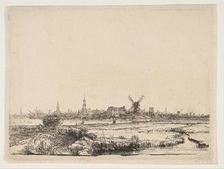 View of Amsterdam from the Northwest, ca. 1640. Creator: Rembrandt Harmensz van Rijn