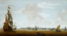 View of Amsterdam from the Sea 17th century. Artist: Peter van den Velde