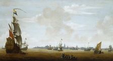 View of Amsterdam from the Sea 17th century. Artist: Peter van den Velde