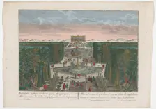 View of an avenue in the middle of a garden, 1742-1801. Creator: Anon